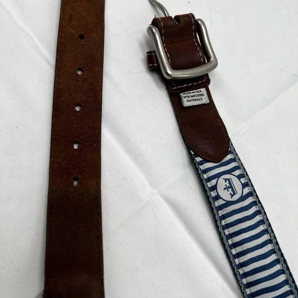 Peter Miller vintage logo belt train embroidery 39” long